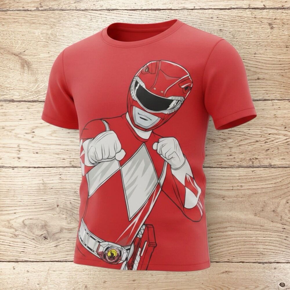 Power Rangers - Red Ranger Graphic T-Shirt - Youth Size 6 Red - 2023 Hasbro